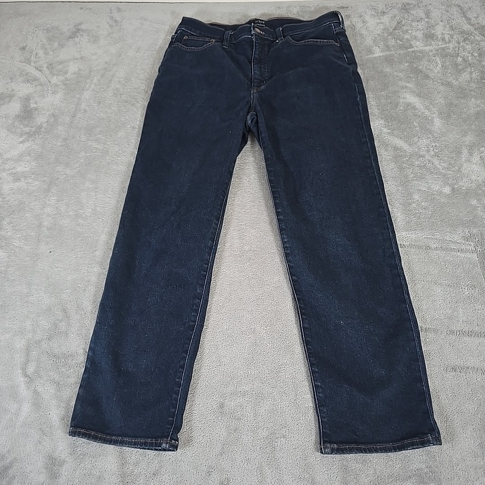 J Crew Jeans Womens 30 Dark Blue Wash‎ Stovepipe Denim Normcore Casual